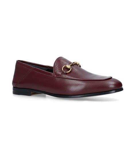 gucci maroon loafers|gucci brixton loafer women.